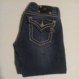 Miss Me Women's Signature Cuffed Capri Jeans Size 28 JV5014P58